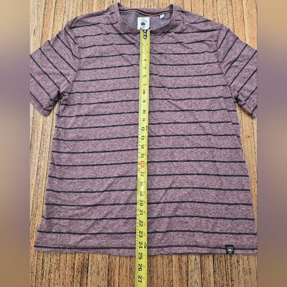 The Authentic Copper Oak Supply Mens‎ Purple And Black Striped XL Quarter Button - Picture 8 of 15